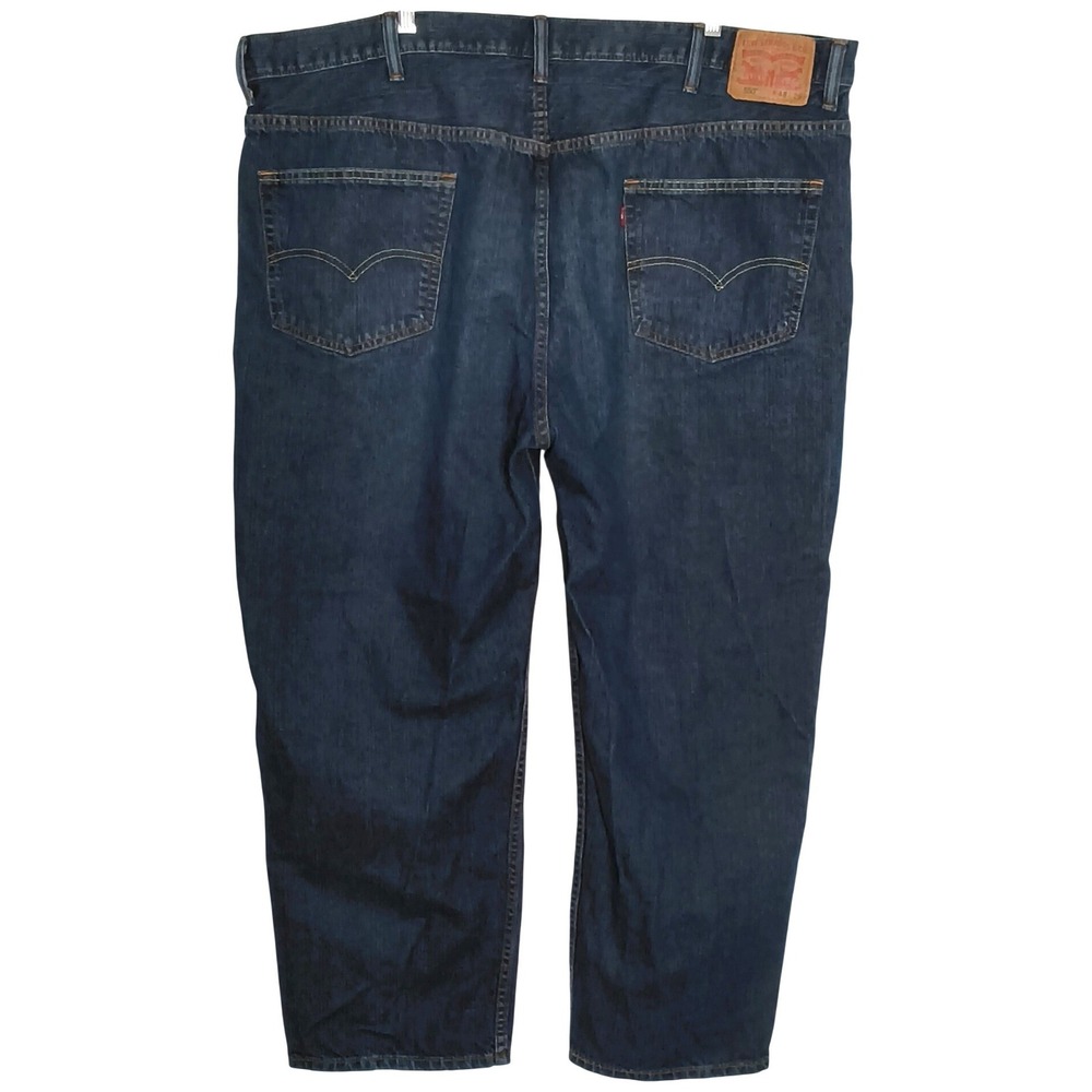 Classic Levi's 550 Relaxed Fit Jeans Men 48x29 Blue Dark Wash Denim Tapered Leg
